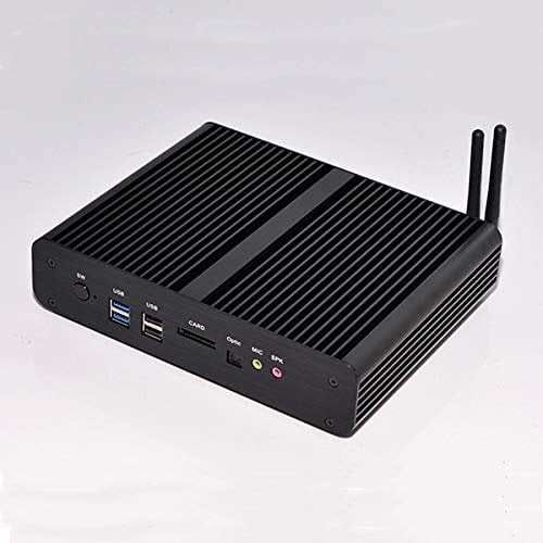 HSIPC Skylake i7 6567U Industrial PC, Fanless PC with Rich IO: DP HDMI USB3.0 LAN SD Card Reader Aluminum Case 4K Display