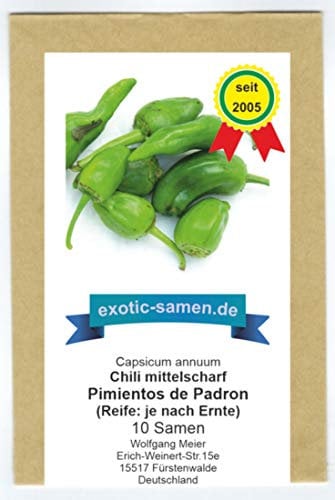 Chili - Bratpaprika - Pimientos de Padron - spanische Spezialität - 10 Samen