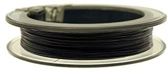 Creative-Beads Edelstahldraht, Juwelierdraht, Schmuckdraht, nylonummantelt, reißfest, schwarz 49 Stränge 25m Rolle