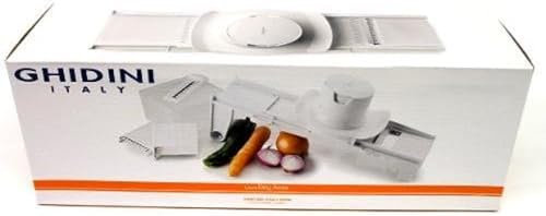 Ghidini Cipriano S.R.L. ACEA Mandoline, Schneider, Kunststoffgehäuse, Stahlklingen, weiß, austauschbar