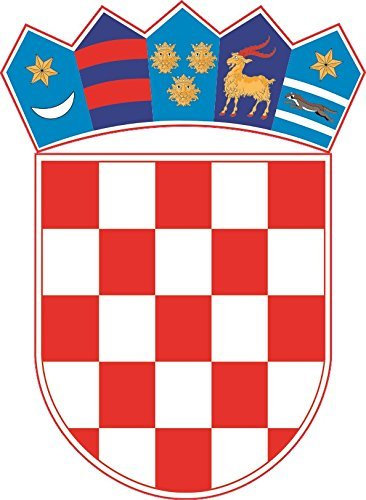 U24 Aufkleber Kroatien Wappen Autoaufkleber Sticker Konturschnitt