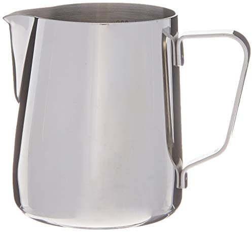 Rhinowares Professional Milk Pitcher 360ml/12oz - Stainless Steel Milk Frothing Jug & Measuring Cup | Use with Your Coffee Machine or Frother for a Cappuccino, Latte or Flat White