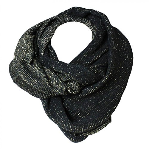 Glamexx24 Unisex Loop Schal Langschal kuschliger Rundschal Strickschal Schlauchschal Hals-Tuch Feinstrick in Leopard - Blumen - Pinkt - Stern Muster
