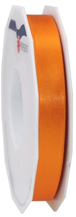 PRÄSENT C.E. Pattberg Satin orange, 25 m Satinband zum Einpacken von Geschenken, 15 mm Breite, Geschenkband zum Dekorieren & Basteln, Dekoband, Anlass