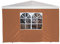 DEGAMO Seitenteil für Pavillon 3x3 Meter mit Fenster, terracottafarben