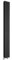 Milano Aruba Black Vertical Double Oval Panel Radiator - 1780mm x 236mm