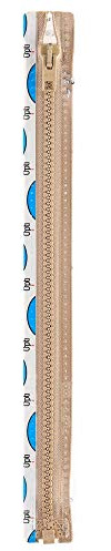 Opti P60-50-00886 Reißverschluss, 100Prozent Polyester, 00886 Braun, 50cm