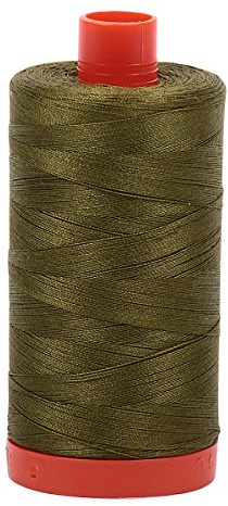 Aurifil Mako Cotton Thread Solid 50wt 1422yds Very Dark Olive