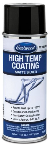 Eastwood High Temperature Coating Spray Matte Silver 333g – Heat Resistant up to 760°C | Durable Exhaust & Engine Paint with 8–10 sq.ft Coverage, Rust Protection Finish