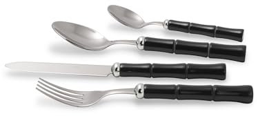 Rivadossi Bamboo Avorio - Set di Posate per 6 Persone, 24 Pezzi - 100% Made in Italy, Artigianalità e Design - Acciaio Inox 18/10