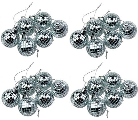 Silver Mini Disco Mirror Ball Christmas Tree Bauble Home Party Decoration Gift Fun Room Craft Frozen Null
