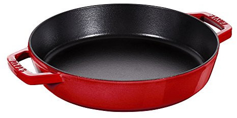 STAUB 1313406 Cast Iron Bratpfanne mit Doppelgriff, Gusseisen, Kirsche