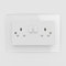 Expression Products Double Light Switch or Plug Socket Back Plate Finger Surround Panel Clear (8 ColoursAvailable) - Free Trolley Token Material Sample Included per Shipment
