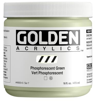 Doré Heavy Body Peinture acrylique 16 oz jar Phosphorescent Green