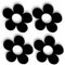 4 Stück Fahrradaufkleber, Autoaufkleber Blumen Shiny Flowers schwarz, Aufkleber Sticker Autotattoo Outdoor Tribal, Wandtattoo & Fensterbild