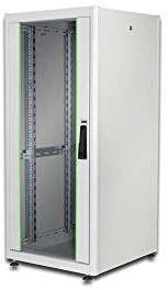 DIGITUS Netzwerkschrank - 19-Zoll Rack 26HE - 60x60 cm - Dynamic Basic Serie - Traglast 600 kg - Nutztiefe 550 mm - Grau