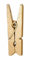 Generique - 10 Mini Pinces à Linge en Bois Dorées