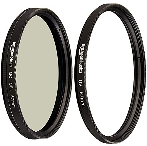 Amazon Basics - Filtro polarizador circular - 67mm + Filtro de protección UV - 67mm