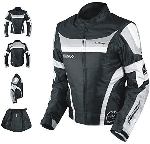 A-pro Giacca Oxford Nylon Uomo Tessile CE Protezioni Termiche Moto Grigio S