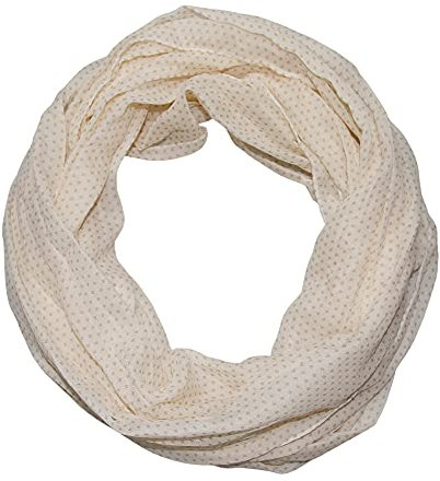 ACC Punkte Seidenschal Seide Loop Schal (Punkte beige)