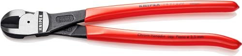 KNIPEX 74 91 250 SB High Leverage Centre Cutter Black atramentized Plastic Coated 250 mm (Blister Packed)