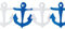 PARTY DISCOUNT Girlande Anker, blau, 300cm