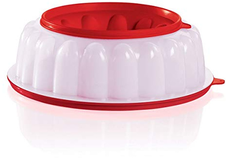 TUPPERWARE Jel-Ring Jello Form Eisring Chili Rot