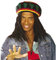 W WIDMANN MILANO Party Fashion 8446R - Reggea Häkelmütze, Rasta, Hut, Kopfschmuck, Accessoire, Karneval, Mottoparty