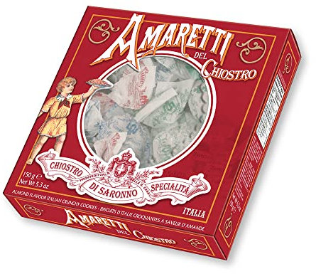 Chiostro di Saronno, Amaretti Croccanti, Gusto Classico, Senza Glutine - window box da 150g