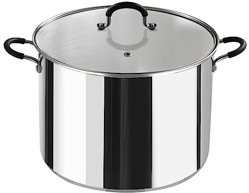 Cook N Home Professioneller Suppentopf aus Edelstahl mit Deckel, 20 l