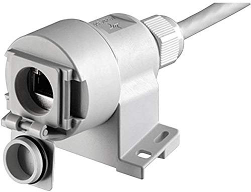 TELEGÄRTNER RJ45 IP67 AP Anschlussdose Aufputz Kat6 1er vollgeschirmt, Lichtgrau