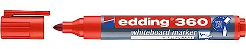 Edding 4-360002 Flip Chart-Stifte, Whiteboardmarker, Etuis und Zubehör Boardmarker 1,5-3 mm rot