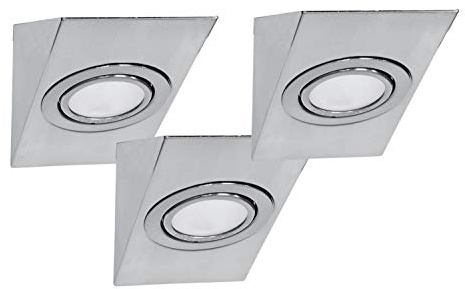 Lampenlux 3er SET Unterbauleuchte Deckenspot Deckenstrahler Aufbaustrahler Schalter Lampe inklusive 3x 1m Anschlusskabel