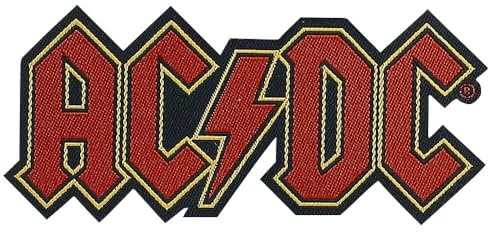 AC/DC Application Logo Patch, Officially licensed products Classic Rock Artwork Iron-On/Sew-On, Embroidered Patch