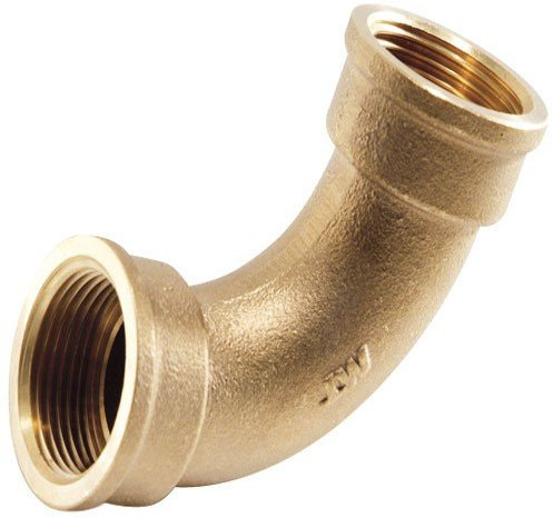Messing Bogen 90° Nr. 2, 2 x Innengewinde d 1 Zoll