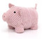 Carousel Home Twinkles Pig Doorstop Pink Ribbed Fabric Animal Doorstop | Pig Shaped Door Stop | Decorative Weighted Door Stopper - 1.5kg