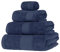 HOMESCAPES Navy Blue Turkish Cotton 4 Piece Towel Set Soft & Absorbent 500 GSM Heavyweight Face Cloth, Hand Towel, Bath Towel & Bath Sheet Towel Bale