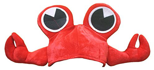 Petitebelle Cute Red Crab Soft Hat Dress Up Party Costume for Unisex Free Size (Red)