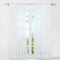 HongYa 1 Stück Voile Gardine Schal mit Rüschen Halbtransparenter Vorhang Tunnelzug Einfarbiger Fensterschal H/B 260/140 cm Weiß