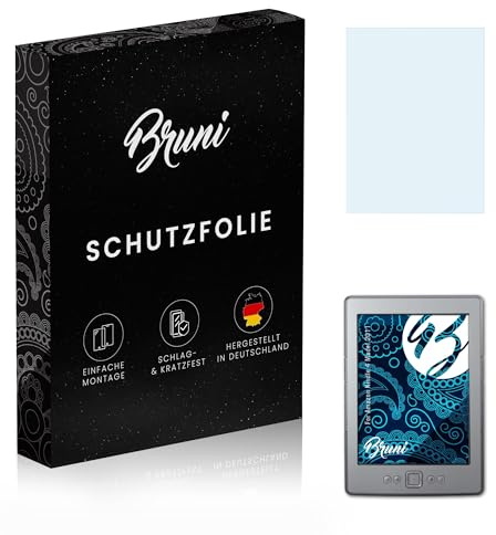 Bruni Schutzfolie kompatibel mit Amazn Kindl 4 Model 2011 Folie, glasklare Displayschutzfolie (2X)