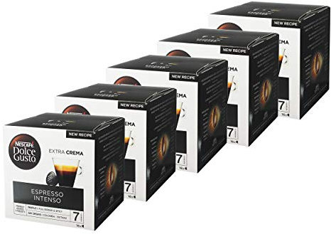 Nescafé Dolce Gusto Espresso Intenso, Lot de 5, 5 x 16 Capsules