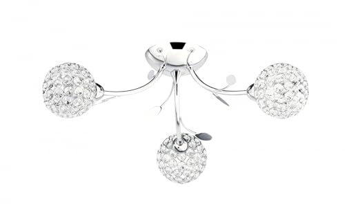 6573-3CC Bellis II Chrome/Acrylic 3 Light Semi-Flush