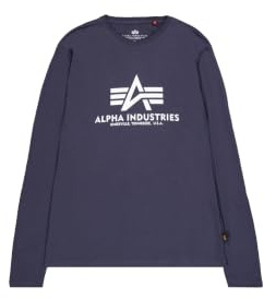 Alpha Industries Basic T-LS Long Sleeve T-Shirt for Men, Navy, 3XL