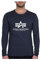 Alpha Industries Basic T-LS Long Sleeve T-Shirt for Men, Navy, 3XL