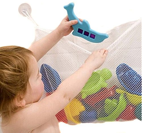 Lalang Kids Baby Bath Time Toys Storage Suction Bag Bathroom Toys Bag 45*35cm