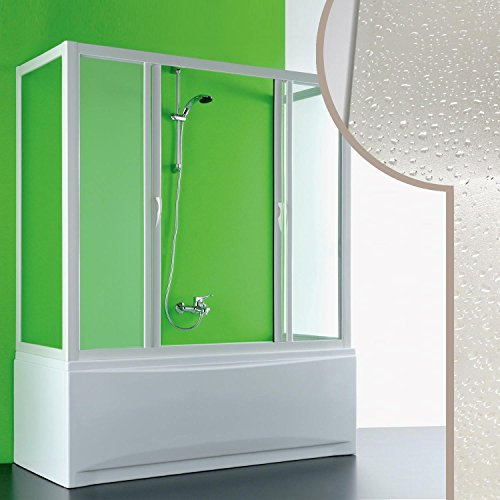 Cabine douche 3 côtés Pare-Baignoire 90x220x90 CM en acrylique mod. Plutone 2 avec ouverture centrale