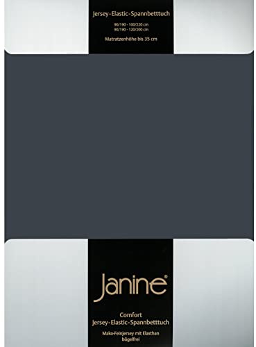 Janine Elastic-Jersey-Spannbetttuch 5002 Fb 78 titan 140x200 - 160x220