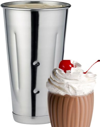 Stainless Steel Malt Cup 887.2 ml Milk-Shake Cup, Smoothie Cup, Mixing Tin White