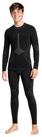 icefeld®: Thermounterwäsche Kinder Jugendliche Skiunterwäsche Thermo-Unterwäsche-Set Seamless (nahtfrei) (ÖkoTex100)