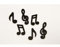 HOBI Musik-Confetti: Schwarz, 24 Stück, 1,5 x 2 cm, Musikfeier, Papier